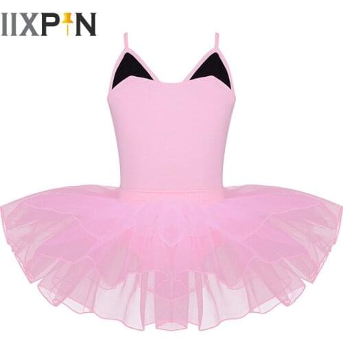 IIXPIN Girls Dance Ballet ballerina dress Animal Ear Back with Cat Beard Ballet Dance Gymnastics Leotard Tutu Dress For Kids