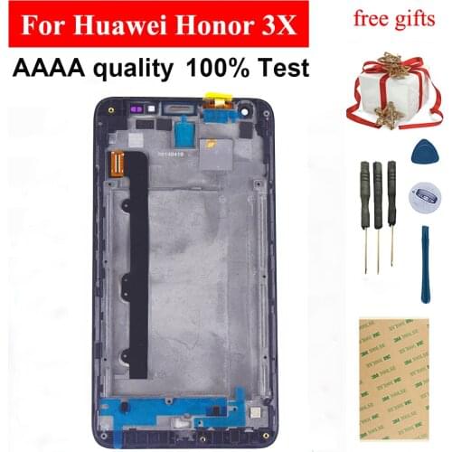 For Huawei Honor 3X LCD Display G750 G750-T01 G750-T00 G750-U10 LCD Touch Screen Digitizer Sensor Panel Glass Monitor Assembly