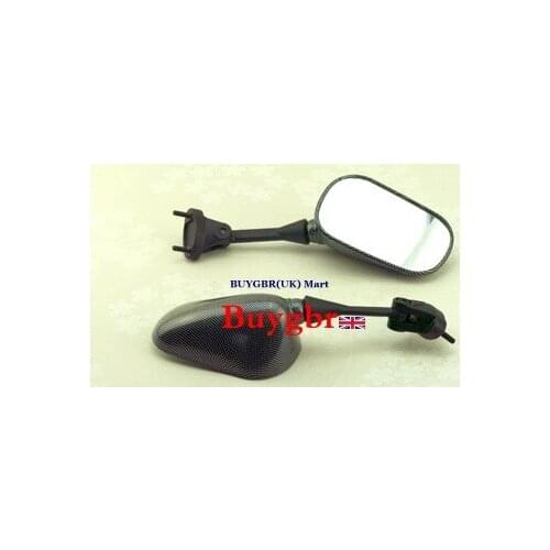 For Kawasaki Ninja ZX6R 2005-2008 Ninja ZX10R 2004 2005 2006 2007 2008 Motorcycle Mirrors Buygbr COLOR BLACK CARBON