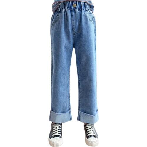 Girls Jeans Solid Color Girl Jeans Kids Casual Style Jeans For Children Spring Autumn Childrens Clothing 6 8 10 12 14