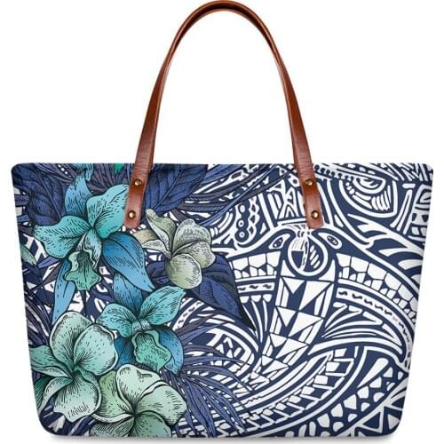 ELVISWORDS Brand Luxury Handbags Polynesian Traditional Tribal Printing Totes Bags For Women 2020 New Shoulder Bags Girl Handbag