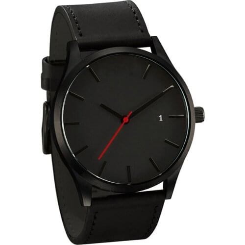 HEZHUKEJI Men's Watch With Leather Strap