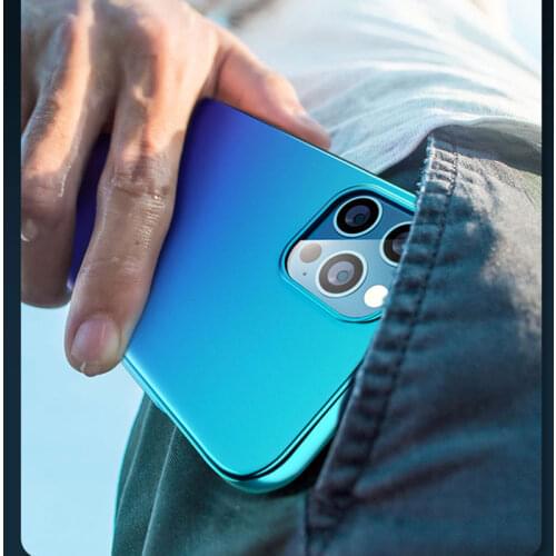 KINGXBAR Gradient Case for iphone 12 pro max/12 pro/12 Luxury Thin Matte Plating Hard Back Cover Phone Shell Shockproof