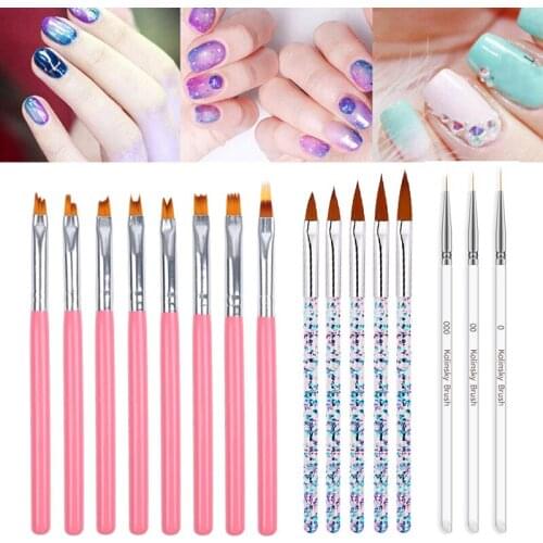Nail Design Painting Pen And Brush Gradient Gel Nail Polish Builder Drawing Carving Brushes Nail Art Brush Set Manicure Tools