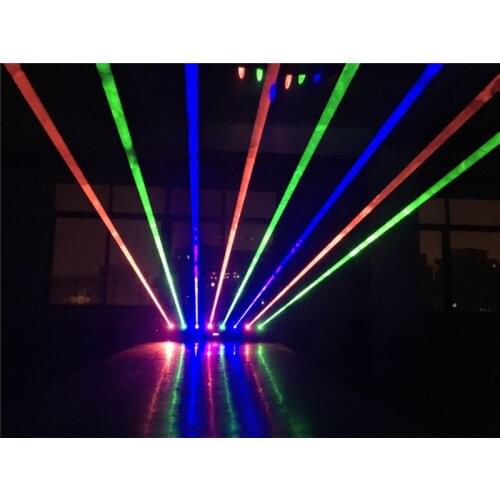 Hot sell 8 lens RGB Full color stage party disco bar nightclub show strong beam line laser projector DMX512 laser effect light
