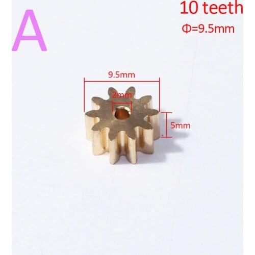 AZGIANT 1pcs 8/9/10/11/12 teeth copper car motor gear for FC280 260 130 140 motor international standard universal