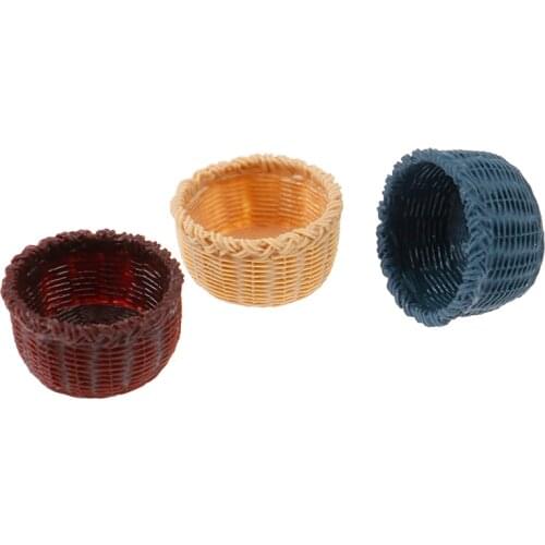 1:12 Dollhouse Miniature Resin Mini Storage Basket Model Doll House Decor Accessories