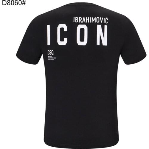DSQ PHANTOM TURTLE Mens Short Sleeve Logo Series Graphic T-Shirt Men Fashion Print Cotton Tees Breathable Quality Tops D80602