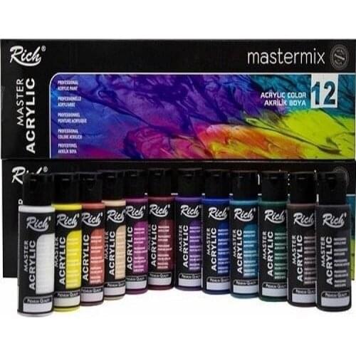 12 Pcs 60ml Colors Acrylic Paint Set краска для одежды Fabric Water Resistant Art Supplies Beginner paintings acrylic basic