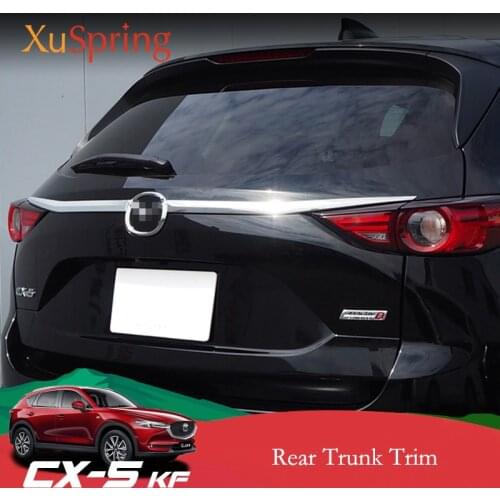 Car Rear Back Tail Box Door Trim Stickers Strips Chrome Garnish Styling For Mazda CX-5 CX5 2017 2018 2019 2020 2021 KF