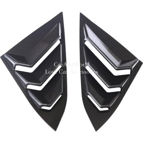 Exterior Rear Tail Window Shutters Triangle Pillar Trims column Cover ABS Trims For Honda Civic 10th 2016-2020 Car Accessories