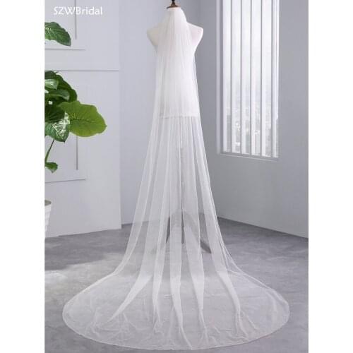 New Arrival Crystal Edge Lace Wedding Veils Bride Veil Wedding Accesorios Bridal Headwear Novia Velos Welon Velos de Novia