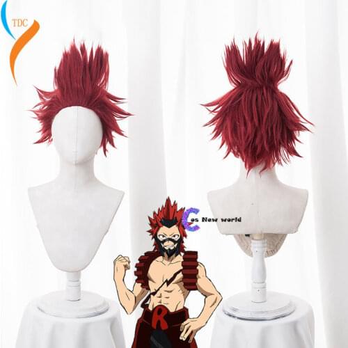 2020 Eijirou Kirishima Wig Boku No Hero Academia Anime Cosplay Wig Synthetic My Hero Academia/Academy Cosplay Hair Anime Wigs