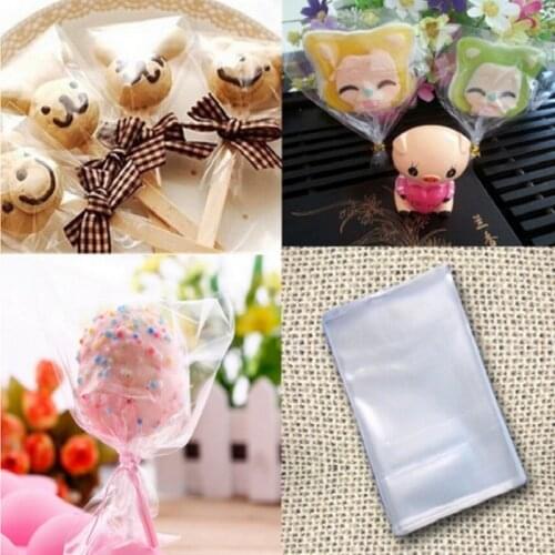 New Arrival 100Pcs/lot 8x11.5cm OPP Transparent Clear OPP Chocolate Flat Open Top Plastic Bag Candy Lollipop Packaging Bags