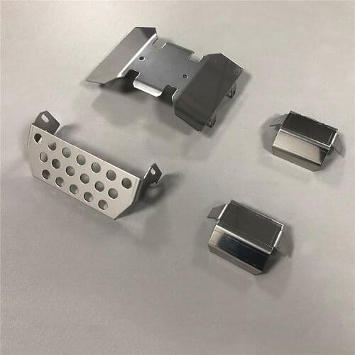 Plates Bottom Chassis Armor for Axial SCX10 III AXI03007 Jeep Wrangler RC Car Metal Front Guard Axle Protective Upgrade Parts