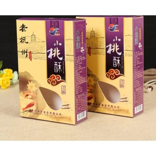 Gift box packaging with clear window，Cheap white cardboard material cupcake boxes with clear window ---DH12019