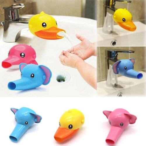 Happy Fun Animals Faucet Extender Baby Tubs Kids Hand Washing Bathroom Sink Gift Fashion and Convenient Lovely Cartoon