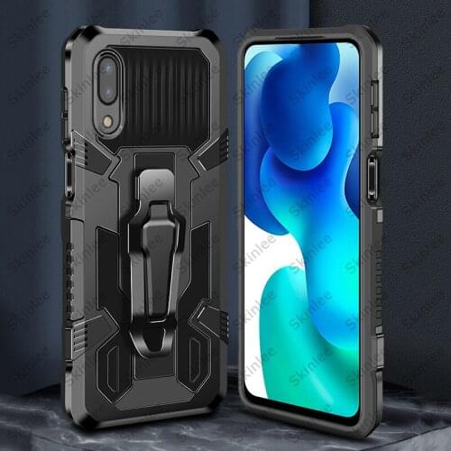 Skinlee Phone Cover For Samsung Galaxy A02 Shockproof Armor Case Magnetism Bracket Back Clip Case For Samsung A02 Cover