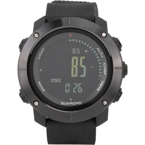 SUNROAD Mens Outdoor Sports Smart Digital Watch with Altimeter Barometer Alarm Clock Compass Thermometer Altitude Trend
