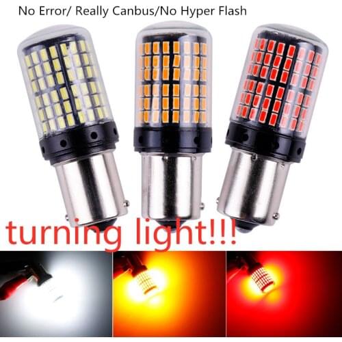 Turning Light T20 7440 W21W LED Bulbs 3014 144 Smd Led CanBus No Error P21YW 1156 BA15S P21W Led Lamp Signal Light