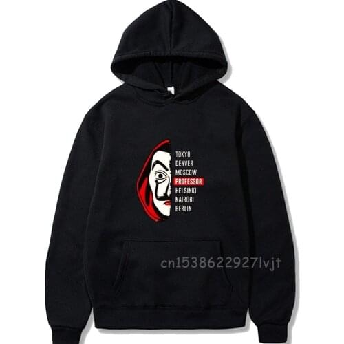 La Casa De Papel Hoodie Money Heist The Paper House Hoodies Long Sleeves Loose Premium Cotton Sweatshirt