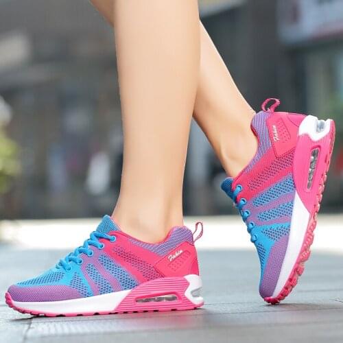 Air Cushion High Quality Fashion Sneakers Mesh Casual 2021 Women Running Shoes Lightweight Sports