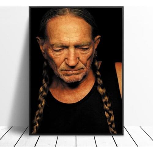 Willie Nelson Silk Fabric Poster And Print Wall Art Picture Painting Home Decor