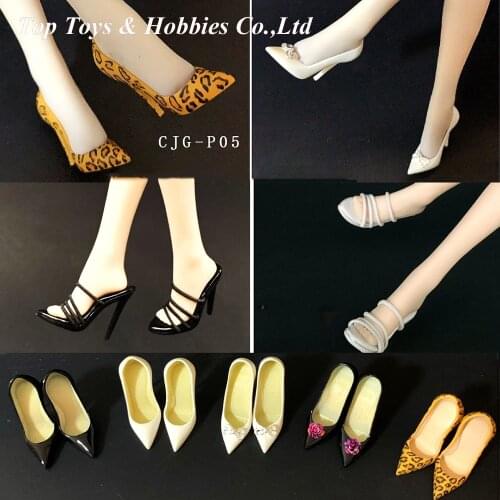 CJG-P05 1/6 Female soldier shoes fashion sandals high heels trend high heels Fit For 12-inch Figure Body Doll