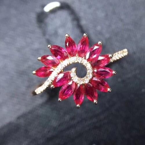 Fashion Elegant Surround geome Natural blue topaz gem Ring S925 Silver Natural gemstone Ring Women party gift Rings Jewelry