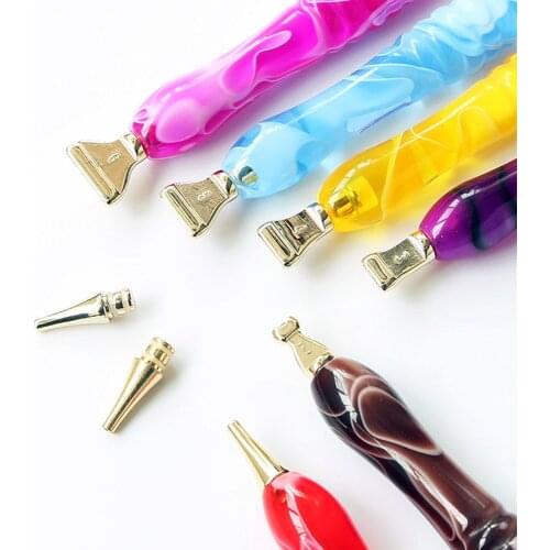 1/5PCS Diamond Painting Pen Replacement Pen Heads Multi Placers Alloy Point Drill Pen Heads Quick Cases Tool Nail Art Pen Tips