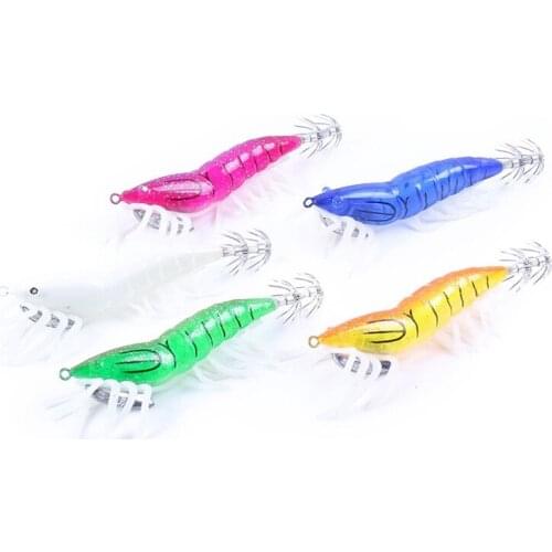 1pcs Artificial Bait Lifelike Shrimp Shape Night-luminous Shrimp Squid Hook Fishing Lure Fish Tackle wobbler