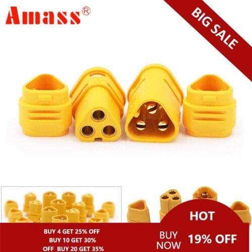 10pair AMASS MT30 2mm 3-pin Connector / Motor Plug Set for RC Lipo Battery Model Quadcopter Multicopter 30% OFF