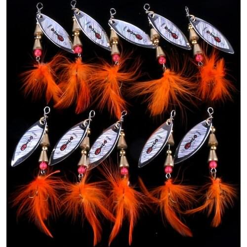 10Pcs 6g Spinner Spoon Metal Bait Fishing Lure Wobblers CrankBaits Jig Shone Metal Sequin Trout metal jigging lure