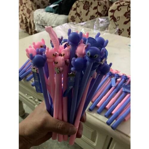 100pcs Disney cute cartoon Stitch gel pen office signature pen student exam writing pen ballpoint pen black ink study gift