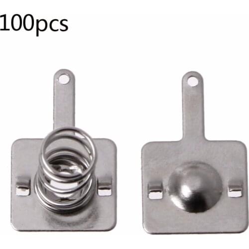 100 Pcs Metal Battery Spring Plate Set for AA AAA Positive Negative Contact