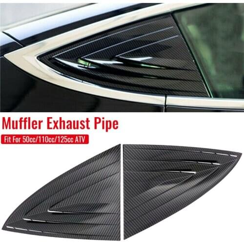 2Pcs Carbon Fiber Style Rear Window Blinds Trims Fit For Tesla Model 3 2018~2019