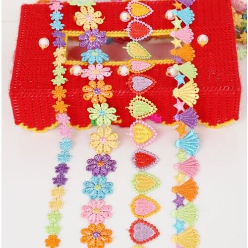 2Yard/bag 13-28mm Embroidery lace Ribbon DIY Trim Fabric For Sewing Wedding Birthday Gift Packaging Decoration Accessories