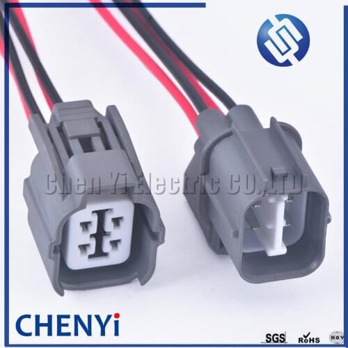 4 Pin HW Auto waterproof connector Light Lamp Motor Socket LED wiring harness plug For Toyota Honda B-Series O2 Sensor Plug