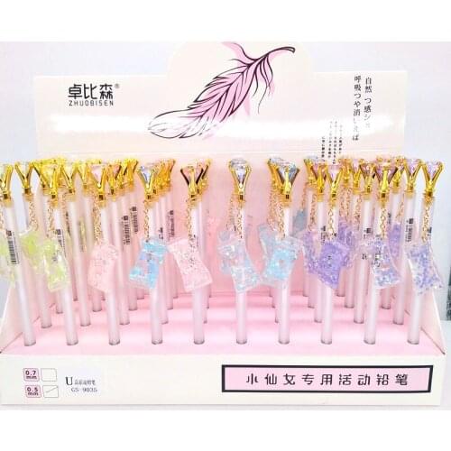 40 pcs/lot Creative Diamond Candy Mechanical Pencil Cute Student Automatic Pen For Kid School Office Supply Promotional gifts