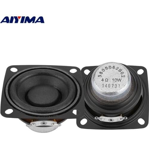 AIYIMA 2Pcs 2 Inch Full Range Audio Speaker 4 Ohm 10W Home Theater Mini Loudspeaker DIY Speaker Bluetooth-compatible