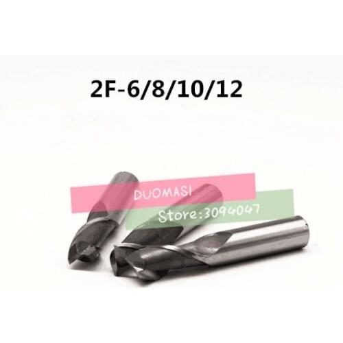 Free Delivery 4Pcs Milling Cutter End Mill CNC Tools HSS Diameter 6/8/10/12mm 2 Blades Flute Straight Shank Tools