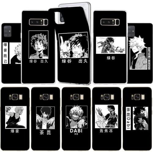 Anime Izuku My Hero Academia Phone Case for Samsung Galaxy A21S A32 A41 A52 A72 A71 A70 4G/5G S10 S20 S21 Plus Ultra Soft Cover