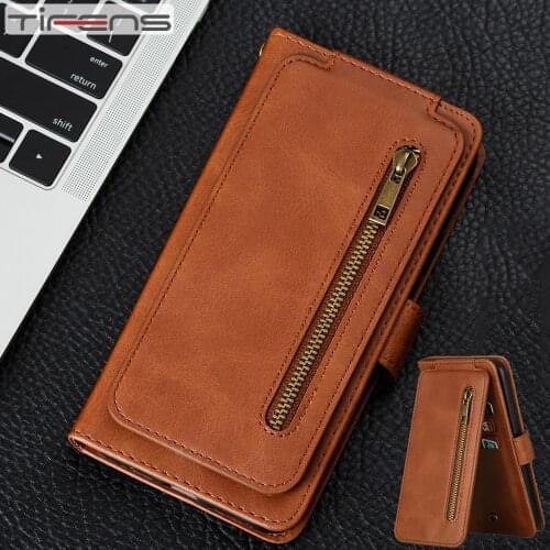 Wallet Flip Leather Zipper Case For Samsung Galaxy S20 FE S10 E S9 S8 Plus S7edge Note 8 9 10 20 UltraPlus Cards Phone Cover
