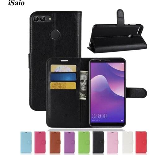 Carcasa for Huawei Y9 2018 Wallet Case Flip Leather Cover 5.93" for Huawei Y9 2018 fla xl1 2018 FLA-LX2 Phone Silikone Case Dura