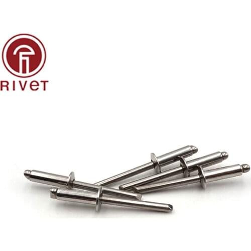 DIN IOS15983 50/100PCS M4.8/M5.0 Stainless Steel And Steel Blind Rivet Round Head Open Type Csk Head Pop Rivet Multi Size
