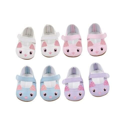 New Pattern Cute Single Button Shoes For 43Cm Baby New Born Reborn Doll&18 Inch American Our Generation Girl`s Toy