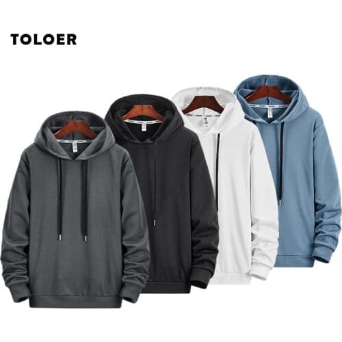 Autumn Casual Hoodies Men Long Sleeve Solid Male Sweatshirt Loose Street Hip-Hop Style Men Wearting 2021 New Arrival Fashion