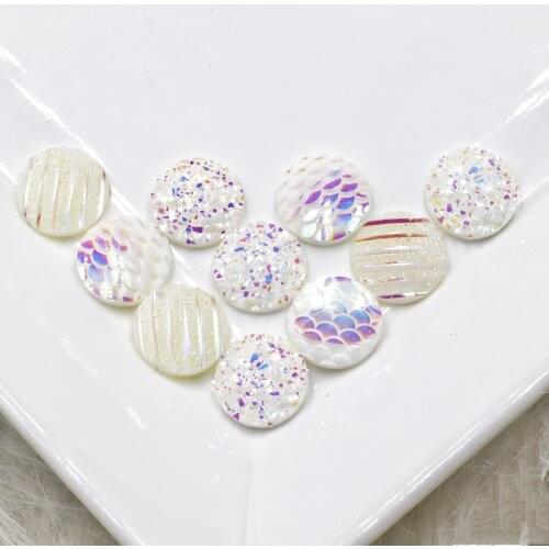 New 40pcs 12mm mixed resin 3 kinds of style Rice white flatback diamonds diy fashion Decoration rhinestones