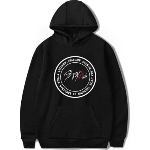 New Kpop stray kids men hoodies Sweatshirts Fashion Korean Version Pullover long Sleeve Causal Printing top cap