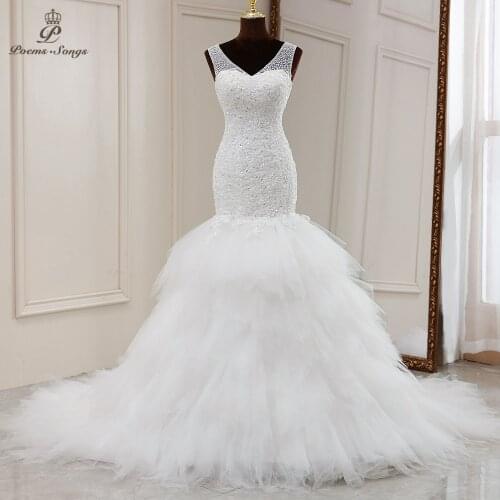 Poemssongs Mermaid Silhouette Wedding Dresses